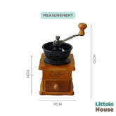 Coffee Hand-cranked Bean Grinder D109 | Pack of 1 | Brown